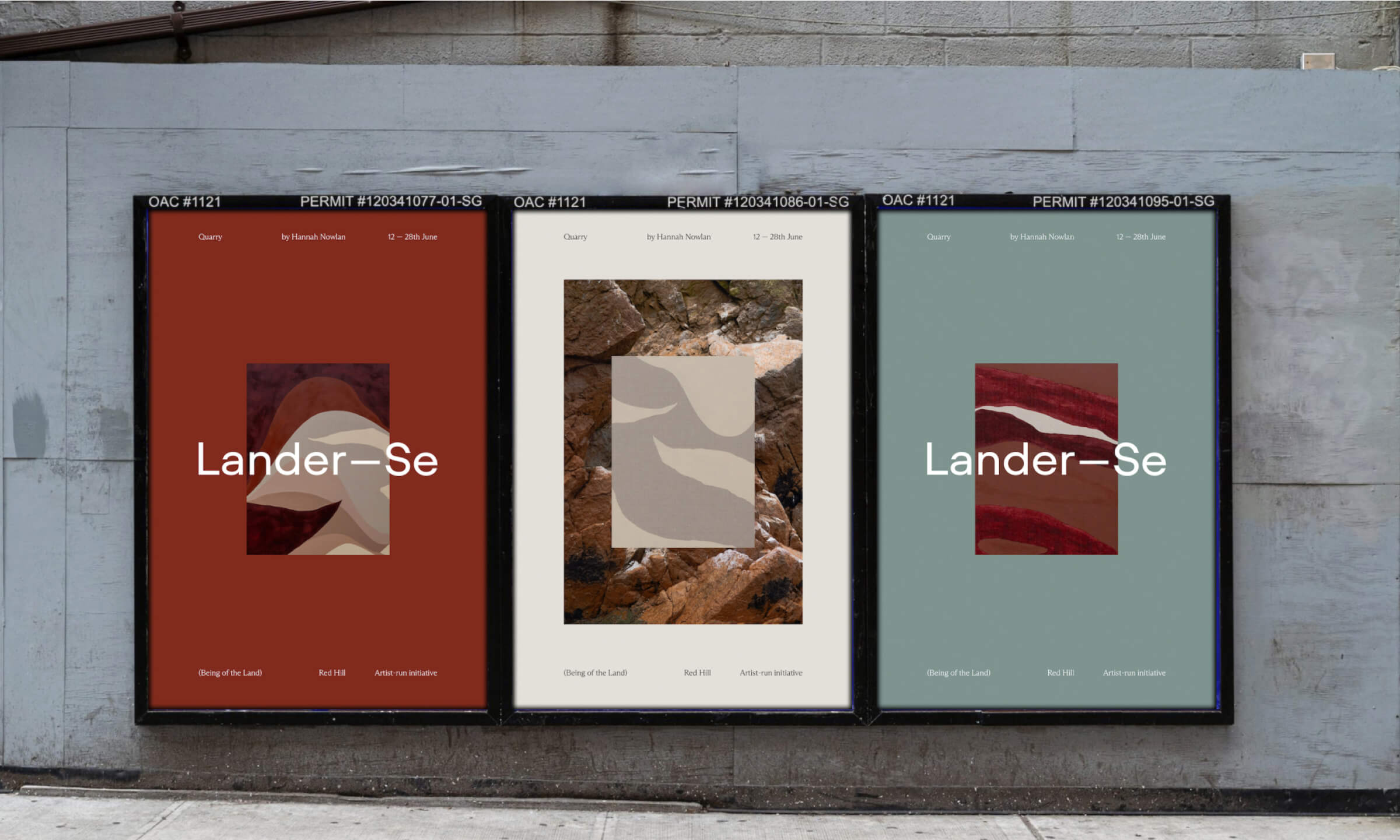 poster signage for the Lander Se art space located in Red HIll